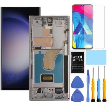 Imagem de ZTOOYO 【Apenas para a versão dos EUA】 Substituição de tela para Samsung Galaxy S23 Ultra 5G com moldura para Samsung S23 Ultra SM-S918u S918a S918w Tela LCD digitalizador Touch Screen Assembly 6,8