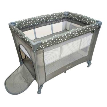 Imagem de Berço Portátil Infantil Cercado Desmontável Maxi Baby Cinza