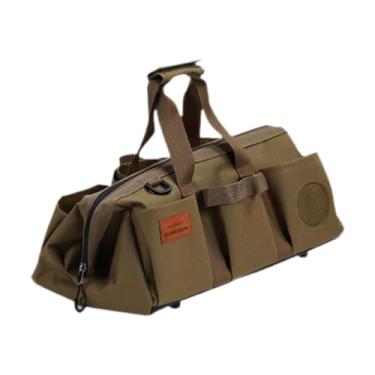 Imagem de Pegciuho Bolsa de Ferramentas para Barraca, Bolsa de Armazenamento de Equipamentos com Zíper, Funcional E Espaçosa, Adequada para Viagens Ao Ar Livre, CafÉ