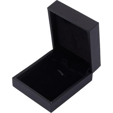 Imagem de SUNNYCLUE Caixa de anel de couro, caixa de armazenamento de anel de dedo, imitação de couro, pequena, mini joias de casamento, colares, brincos, caixas de presente, estojo de suporte para Natal