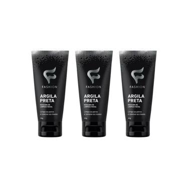 Imagem de Mascara Facial Fashion Argila Preta Remove Cravos 30G - 3Un