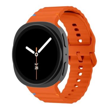 Imagem de SOLOLUP Pulseiras esportivas para Samsung Galaxy Watch 8 de 40 mm e 44 mm/Galaxy Watch 8 Classic de 46 mm, pulseira de silicone macio sem lacunas para Samsung Galaxy Watch 8 40 44/8 Classic de 46 mm