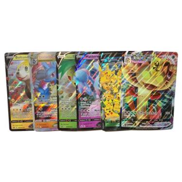 Imagem de Lote de cartas Pokémon Random Jumbo x6 (V, Vmax, Vstars, V Union) - Po