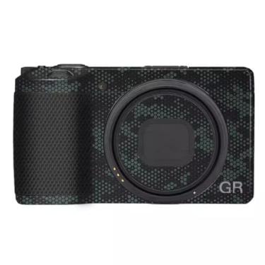 Imagem de Adesivo de câmera resistente ao desgaste GR 3 GR 3X Película protetora decalque de película protetora de precisão para Ricoh GR3 GR3X (Mamba Green)