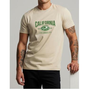 Imagem de Camiseta Masculina California Los Angeles Estampada 100% Algodão Stree