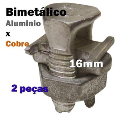 Imagem de Kit 2 Conector Split Bolt Parafuso Fendido para Emenda Cabos 16mm Bime