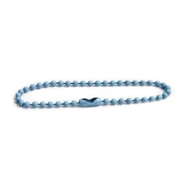 Imagem de 50 Unidades Corrente De Bolinha Azul Bebe Para Chaveiro Tamanho 12cm +