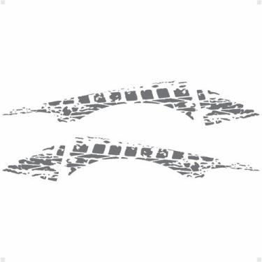 Imagem de Kit Faixa Lateral S10 2013/2019 Adesivo Sport Grafite Tuning - SPORTIN