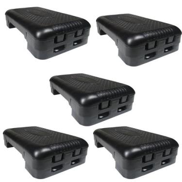 Imagem de  Kit 5 Step 50cm X 28cm X 13cm Ajustável Para Exercícios - TF Injetado