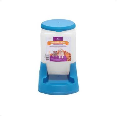 Imagem de Comedouro Automatico 3L Azul Cães Cachorros Gatos Pratico - Alvorada