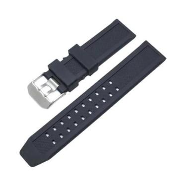 Imagem de Pulseira De Relógio De Borracha De Silicone Preta Para Luminox 7251 30