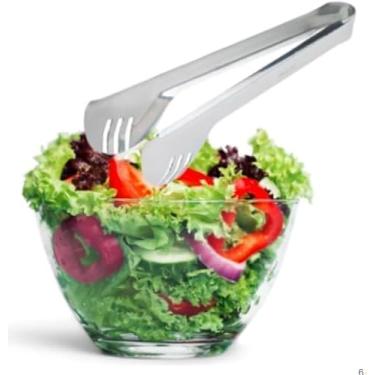 Imagem de Pegador De Alimento 24CM Aço Inoxidável Cozinha Salada Churrasco Inox Utensílio Massas Macarrão