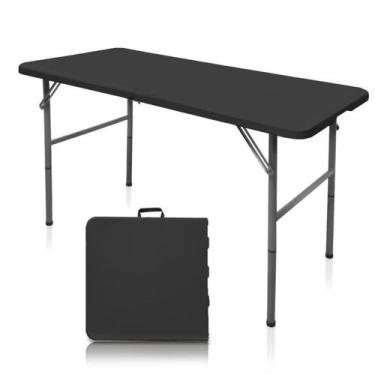 Imagem de Mesa dobrável Gocamptoo de 4 pés para interior e exterior com alça pre