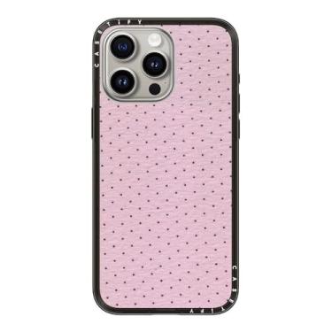 Imagem de CASETiFY Capa compacta para iPhone 15 Pro Max [fina e elegante/compatível com Magsafe/1,2 m. Proteção contra quedas de grau militar] - Rosa abstrato geométrico vintage - preto transparente