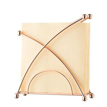 Imagem de Porta-guardanapos de aço inoxidável para mesas – Porta-guardanapos para cozinha, porta-guardanapos de mesa, porta-guardanapos para coquetel, porta-guardanapos moderno, suporte de guardanapos de papel, Servilleteros para Mesas, ouro rosa