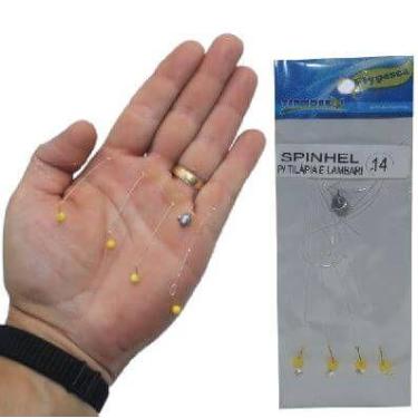 Imagem de Spinhel Pesca Chicote 4 Anzol C/ Pernadas P/ Lambari Tilapia - Shopdap
