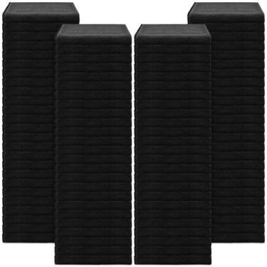 Imagem de Toalhas de salão Newwiee Microfiber Black, pacote de 100 x 40x70cm