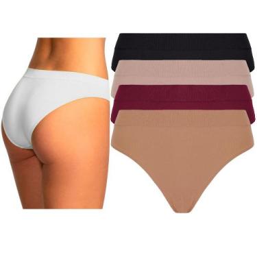 Imagem de Kit 4 calcinha lupo microfibra básica sem costura original, Sortido, G