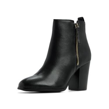 Imagem de ALDO Noemieflex Bota feminina de cano curto, Couro preto, 8