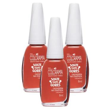 Imagem de Kit 3 Esmalte Colorama Solte Suas Cores Cachoeira na Chapada 8ml