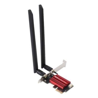Imagem de Diyeeni Card de Rede PCIE de 4200Mbps, WiFi 6e PCIE Ethernet Card Com BT5.2, TRI Band 2.4g/5g/6ghz, Adaptador de Rede PCI Express Compatível Com Vitórias 10/11/Linux