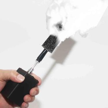 Imagem de Mini máquina de neblina, máquina de fumaça para eventos ao ar livre, fotografia de festas de DJ, efeitos de palco interno, Halloween (prata quadrada)