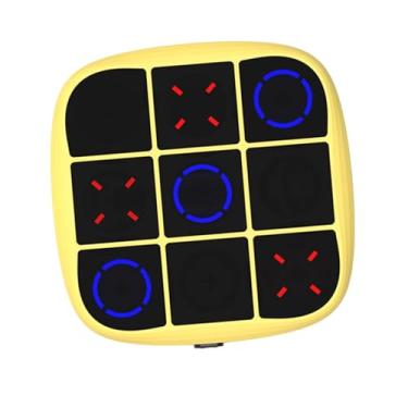 Imagem de Milageto Jogo de Tabuleiro de Elétrico XO Games, Brinquedo de Mesa Clássico Decorativo para Crianças, Adultos, Crianças, Presentes de Feriado, Mesa, Sal, Amarelo