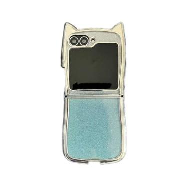Imagem de Capa de celular com orelhas de gato em gradiente para Samsung Galaxy Z Flip 6 5 4 3, capa protetora traseira para ZFlip4 ZFlip5 ZFlip6, capa C, para Z Flip 5 e 6