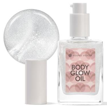 Imagem de YOUNG VISION Óleo de brilho corporal – Iluminador líquido dourado bronze hidratante, iluminador corporal e facial de longa duração, 30 ml