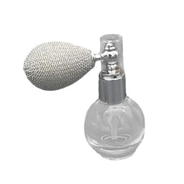 Imagem de Kokiya Atomizador de perfume em spray de silicone e vidro, tampa de alumínio para extensão de cabelo, portátil, recarregável, 12ml, Cinza