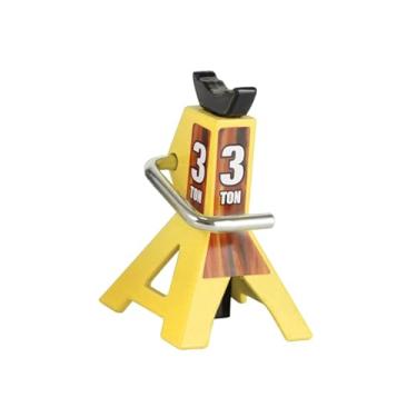 Imagem de Dynwave Macaco de chão para carro RC de 3 toneladas, mini brinquedo universal, decoração com altura ajustável para carro de controle remoto em escala 1/10, Amarelo