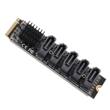 Imagem de GOWENIC Cartão Adaptador, M.2 para SATA3.0 M.2 Adaptador PCIE Alta Eficiência de Trabalho Transmissão de Alta Velocidade para OS X para para Llinux