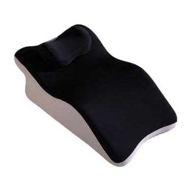 Imagem de YWJLQH Travesseiro de cunha para costas, pescoço, abdômen, lombar, multifuncional, elevação de pernas, travesseiro de cama para sentar e dormir relaxadamente, Preto