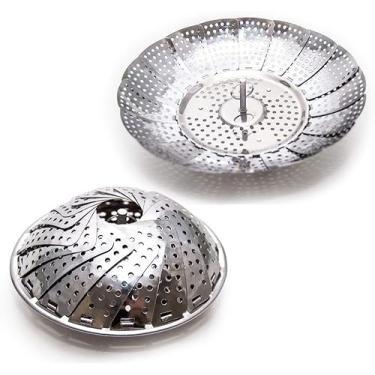 Imagem de Cesto Cozimento a Vapor Inox Cozinha Legumes na Panela