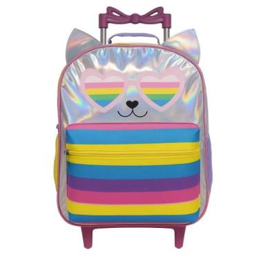 Imagem de Mochila Rodinhas E Costas Feminina 2 Em 1 Volta Aulas Top - DENLEX