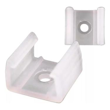 Imagem de Kit 100 Presilha P/Fixação Instalação Mangueira Led 15mm