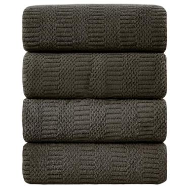 Imagem de Ycosy Pacote com 4 toalhas de banho de microfibra extragrande, 89 x 178 cm, 600 g/m2, menos fiapos, altamente absorventes, super macias e de secagem rápida, toalhas de banho grandes, perfeitas para