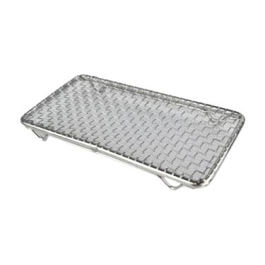 Imagem de predolo Rede de churrasco japonesa de malha de aço inoxidável para utensílios de cozinha, grelha retangular para churrasco, grelha para peixe, cozinha, bife, 24 Cm X 12 Cm X 1.5