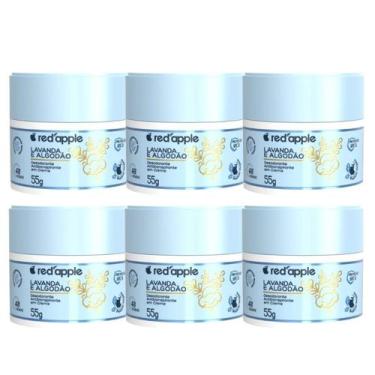 Imagem de Kit 6 Desodorante Em Creme Lavanda e Algodão 55G - Red Apple