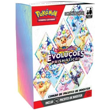 Imagem de Box 18 Boosters Cards Pokémon Coleção Especial Escarlate Violeta Evolu