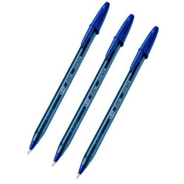 Imagem de Kit 3 Canetas Esferográfica Bic Cristal Ultra Fine 0.7mm Ponta Fina  E