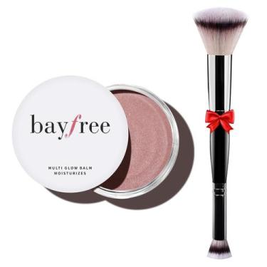 Imagem de Conjunto Glow Balm Multi sem baía com blush e pincel em creme - bayfre