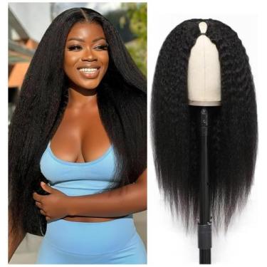 Imagem de Peruca Vanmast V Part Kinky Straight Human Hair 16" 180% de densidade