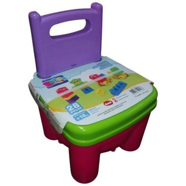 Imagem de Blocos de Montar Brinkadeira 28 Peças Menina Dismat