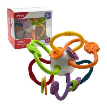 Imagem de Brinquedo Infantil Mordedor Chocalho Frutinha Divertido Zippy Toys - 1