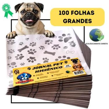 Imagem de Jornal Pet 100 Folhas Grandes Papel LImpo Cachorro - Sumai Pet