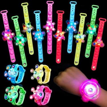 Imagem de Pulseira Party Favors Light Up Fidget Spinner, pacote com 24 unidades 
