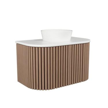 Imagem de Gabinete Para Banheiro Suspenso Manchester 80cm Branco/jequitibá