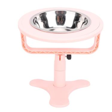 Imagem de Asixxsix Tigela Elevada para Comida de Gato, Suporte Inclinado de 15 ° Tigela Elevada para Gatos Anti-vômito, Tigelas de Alimentação para Animais de Estimação Em Aço Inoxidável para (Rosado)
