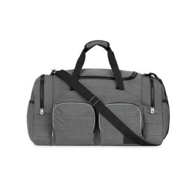 Imagem de Bolsa de Viagem Color Block Bolso Duplo Frontal Cinza - Bagaggio, U